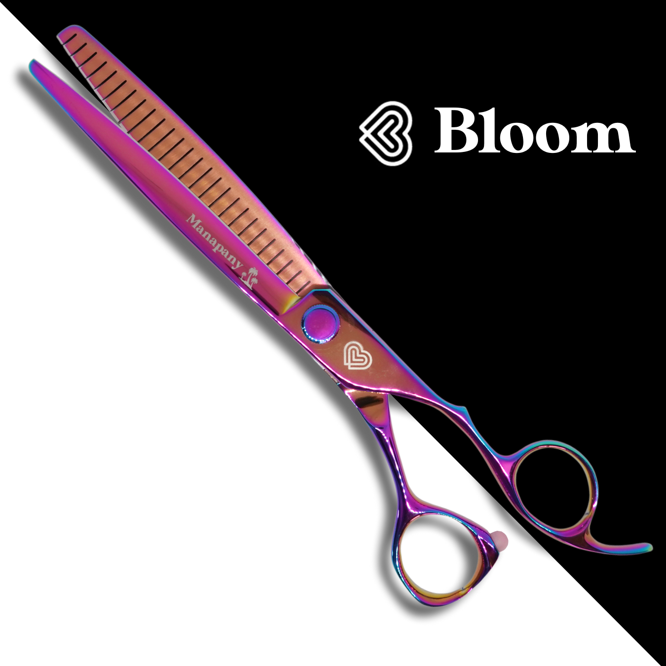 MANAPANY ☆ Chunkers 26 dents / 19cm ☆ Ciseaux Bloom Edition "Aurore Boréale"