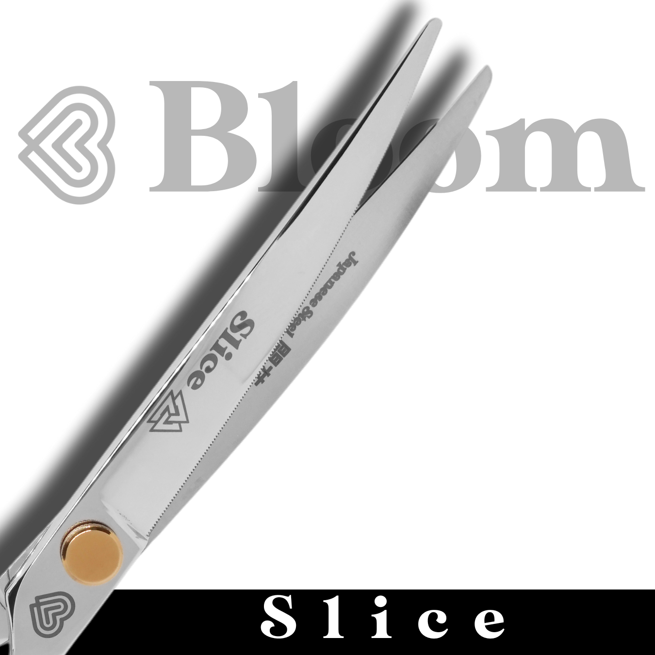 SLICE ☆ Microdentés Courbes larges 19cm 15° ☆ Ciseaux Bloom