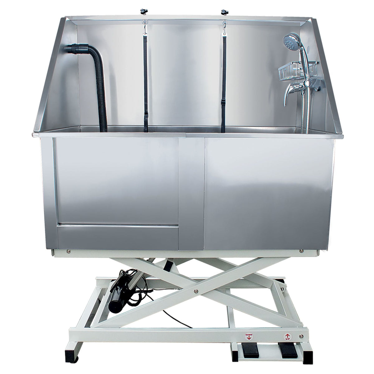 Baignoire inox électrique Phoenix Universal : baignoire en position basse