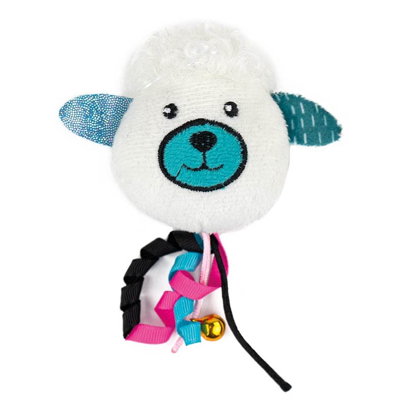 Balle peluche mouton à grelot Ibáñez pour chat 9 x 13 cm