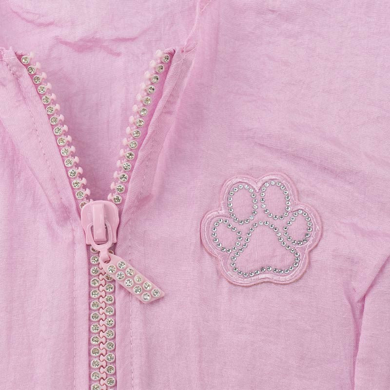 Blouse de toilettage Aleria rose anti-poils à fermeture éclair photo 5