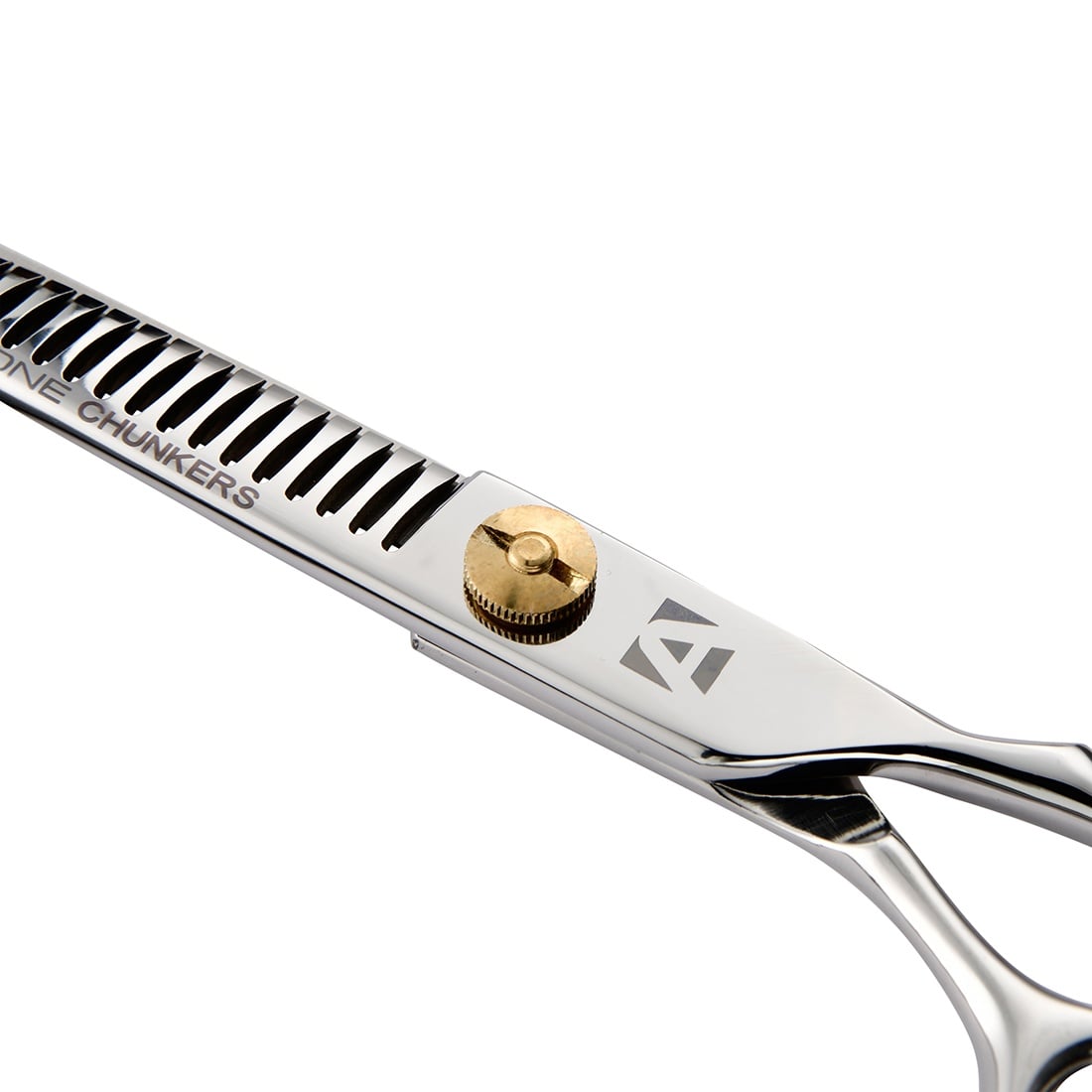 Ciseaux chunkers Artero One : détail des dents en diagonale
