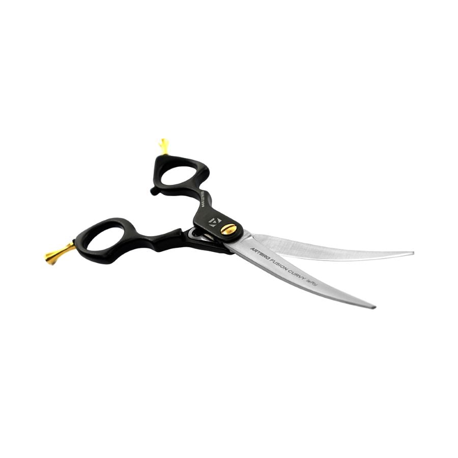 Ciseaux courbes Artero Fusion Curvy gaucher : vue horizontale de la courbure