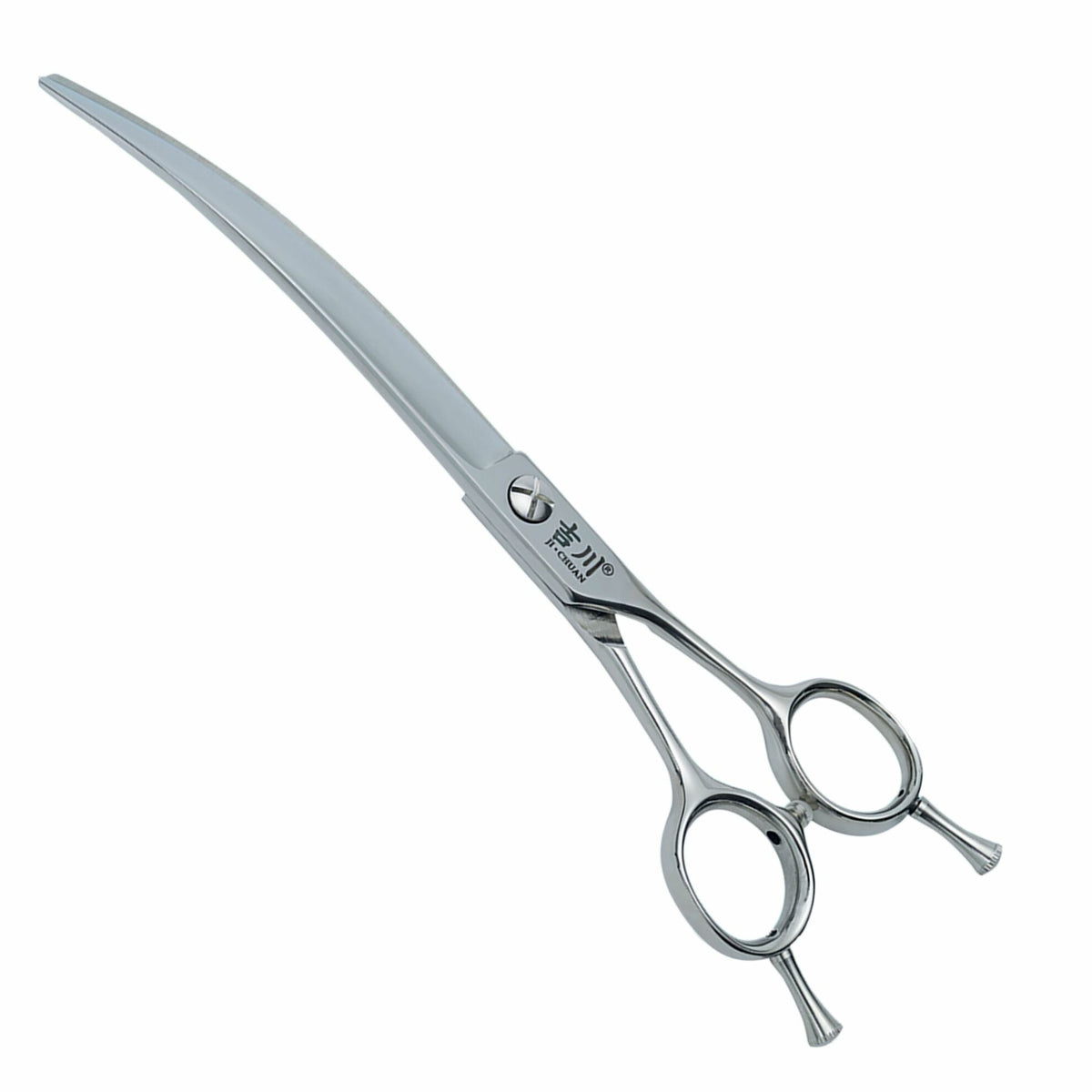 Ciseaux courbes Ji-Chuan 18,5 cm : ciseaux courbes vue verticale