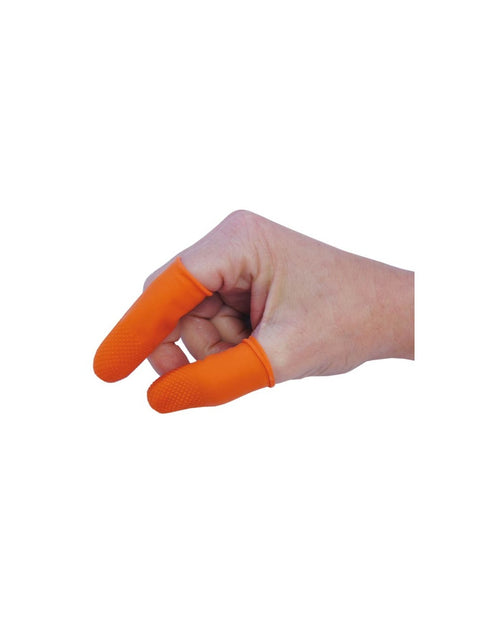 Doigtier en Latex Orange pour épilation