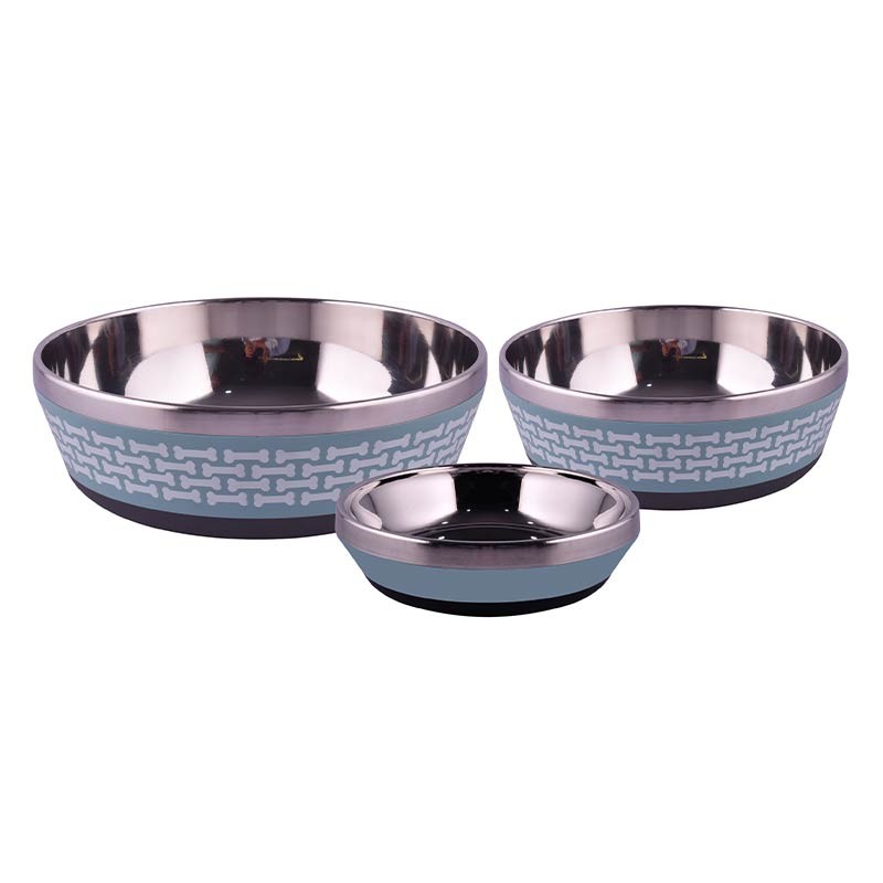 Gamelle inox Ibáñez Fido bleue antidérapante