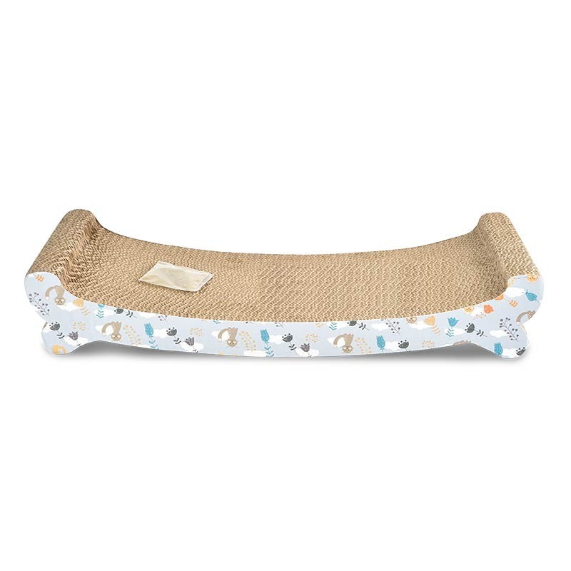 Griffoir en carton Cat Sky Ibáñez avec herbe à chat 55 x 23 cm