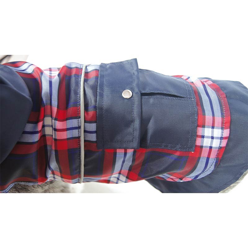 Imperméable à capuche Classic à carreaux pour chien photo 3
