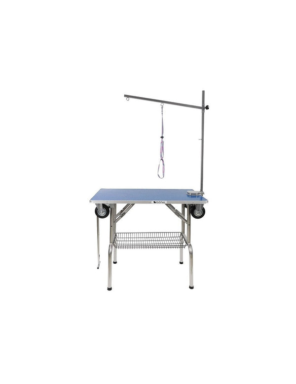 Table Pliable avec Roues Intégrées - 2 en 1 Trolley Expos