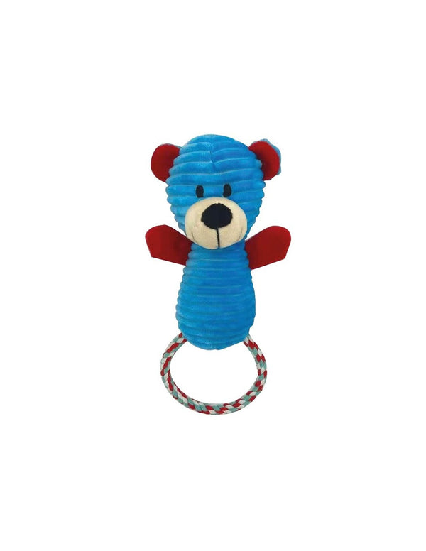 Peluche ours Ibáñez avec corde, jouet pour chiot 32 cm