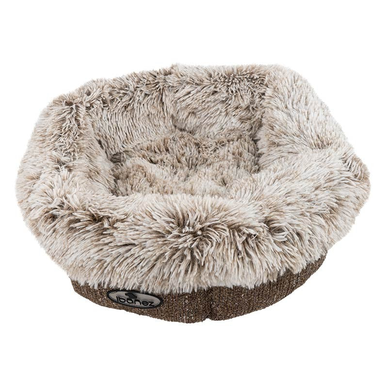 Panier donut Zen brun chiné pour chien et chat photo 5