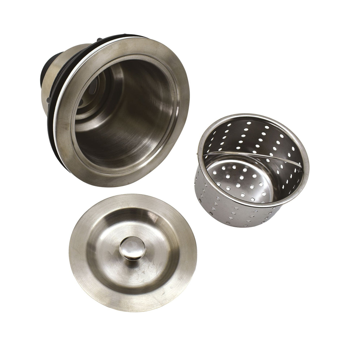 Petite baignoire inox de toilettage : bonde et panier filtre