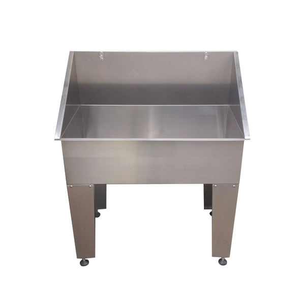 Petite baignoire inox de toilettage : petite baignoire inox vue d'ensemble