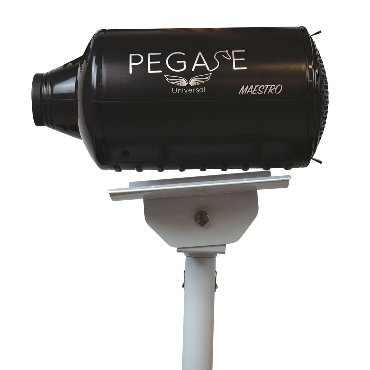 Pied et tuyau rigide pour pulseur Maestro : gros plan du pulseur Pegase sur son pied