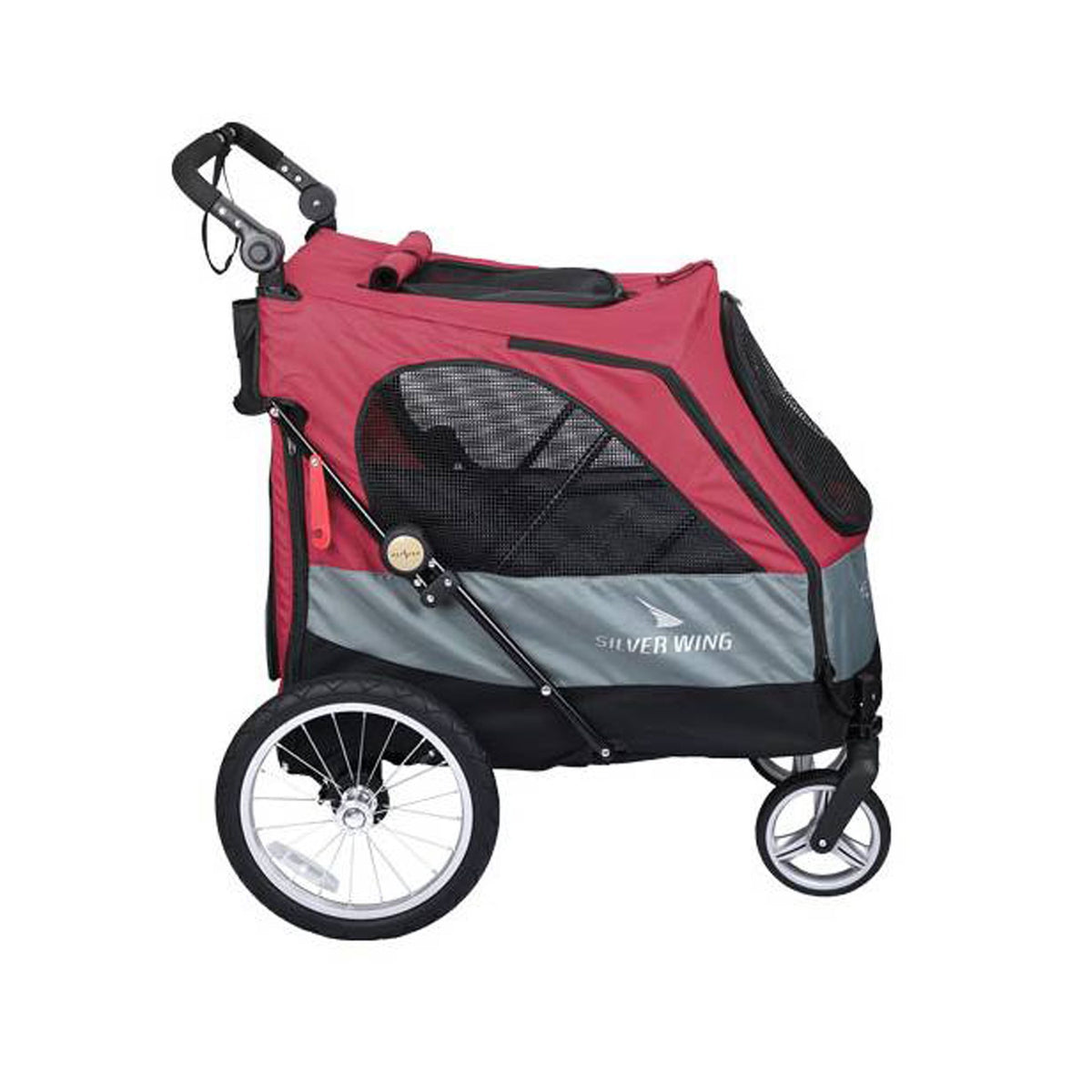 Poussette pour grand chien Safari : vue de côté