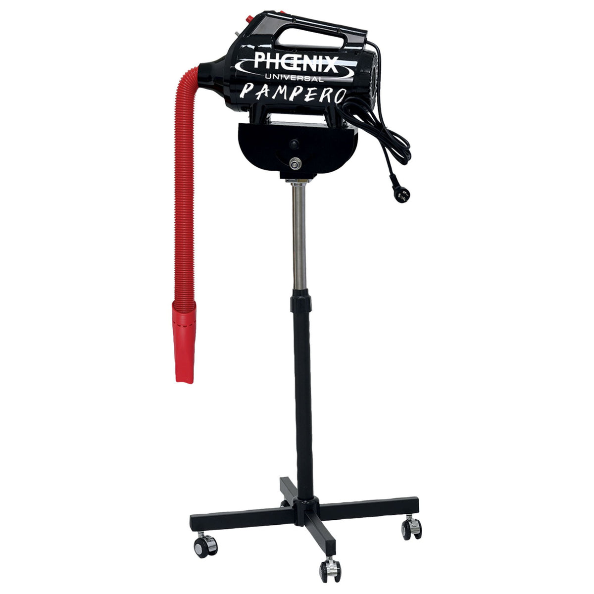 Pulseur séchoir Pampero sur pied : pulseur sur pied avec flexible rouge