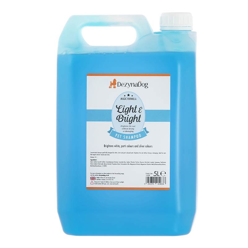 Shampoing DezynaDog Light & Bright éclat et couleur 500 ml ou 5 L photo 2