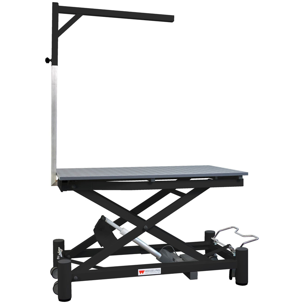 Table de toilettage électrique Stabilo Elite Black : table noire avec potence
