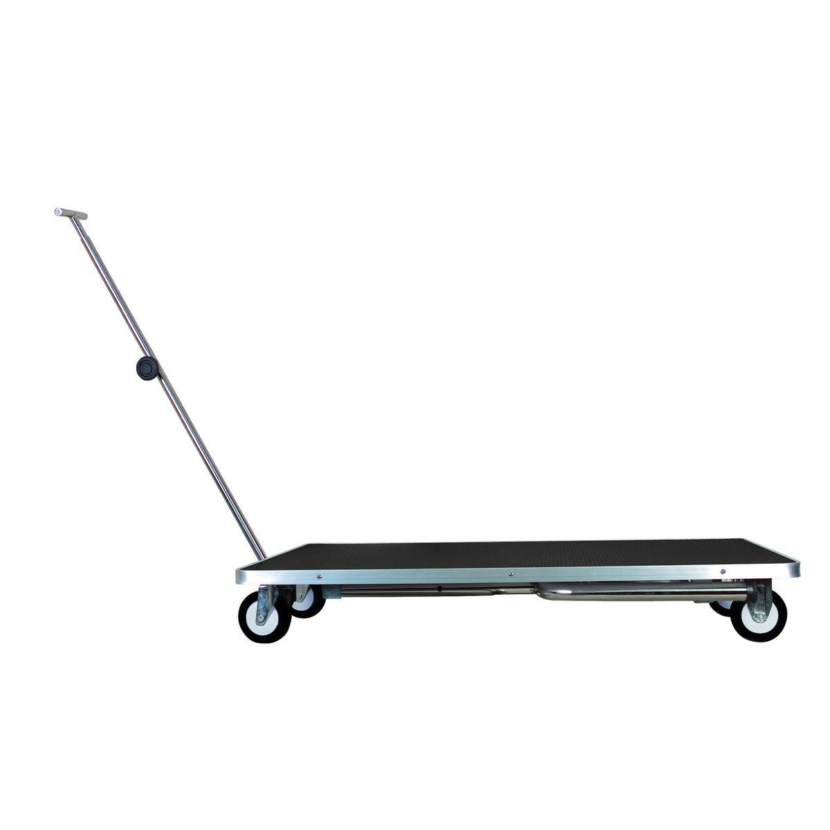 Table de toilettage pliante avec potence : table pliée en chariot