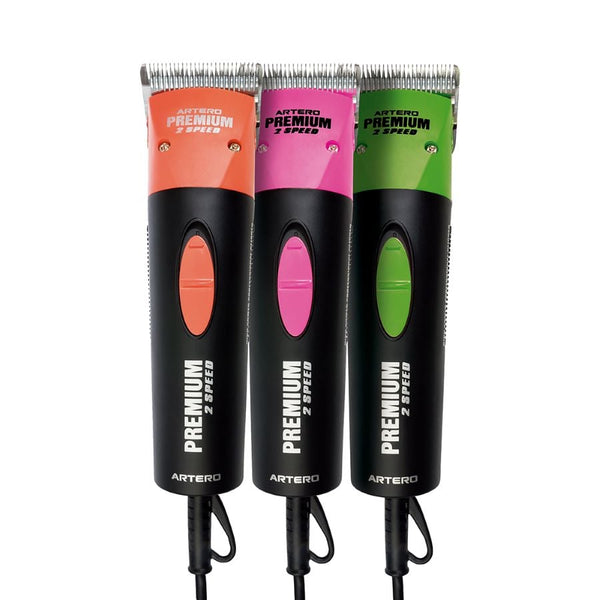 Tondeuse A5 filaire Artero Premium : gamme de coloris côte à côte