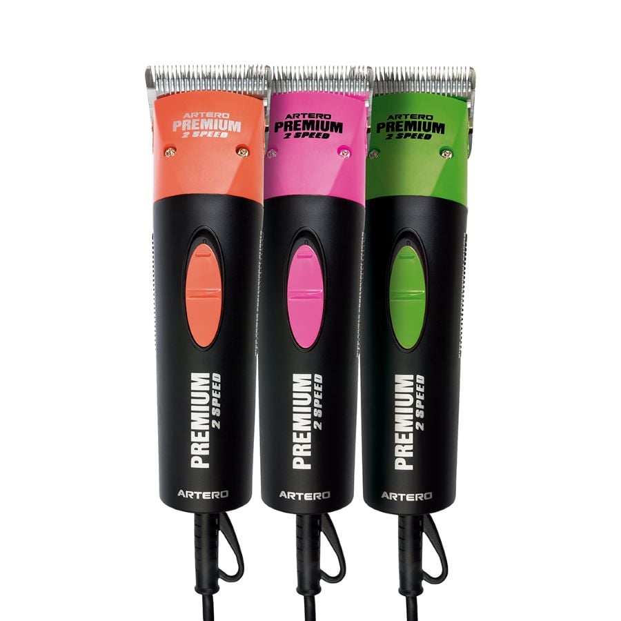 Tondeuse A5 filaire Artero Premium : gamme de coloris côte à côte
