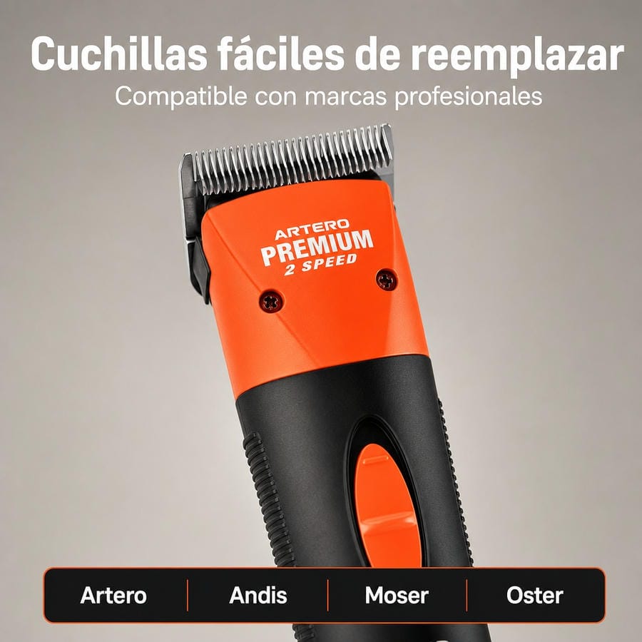 Tondeuse A5 filaire Artero Premium : têtes de coupe interchangeables