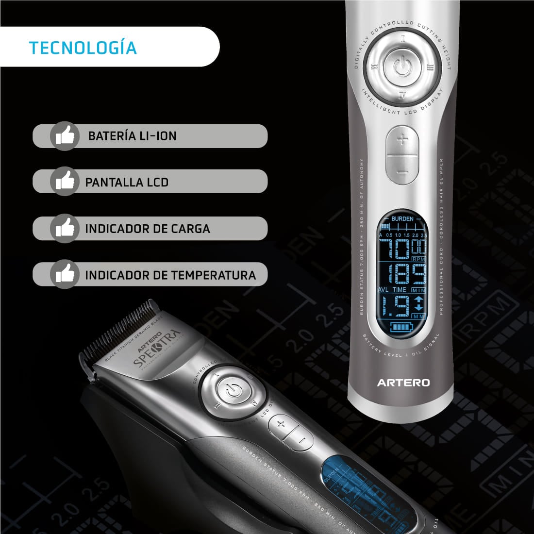 Tondeuse de finition Artero Spektra : infographie technologie