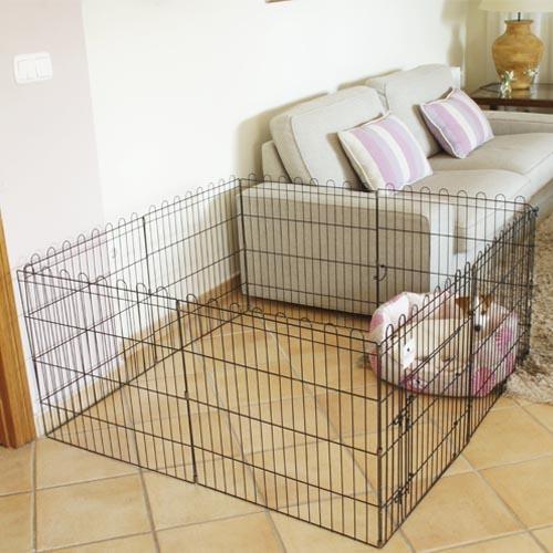 Parc à chiots - chiens en deux tailles - Grille Noire - Petdesign.fr Setter Bakio S.L. Vie Quotidienne pour chien en France, produit de haute qualité