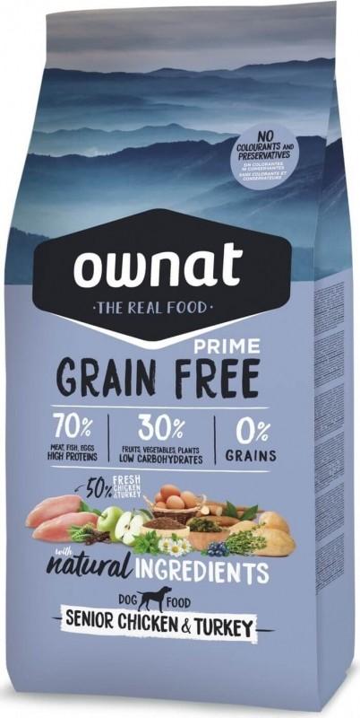 OWNAT PRIME Grain Free Senior sans céréales au poulet & dinde pour chien âgé - Petdesign.fr SoGoFa 14 Kg Nutrition pour chien en France, produit de haute qualité