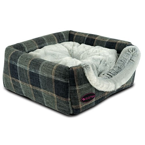 Lit «gris à carreaux» - Petdesign.fr PetDesign shop 100% CHATS pour chien en France, produit de haute qualité