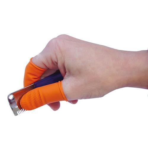 Doigtier en Latex Orange pour épilation - Petdesign.fr Setter Bakio S.L. Toilettage pour chien en France, produit de haute qualité