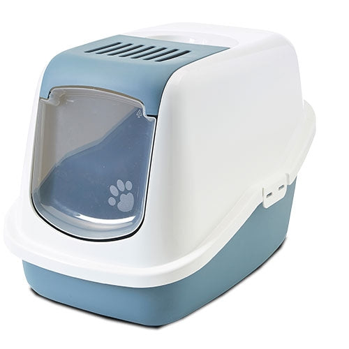 NESTOR CAT WC AVEC PORTE Rabattable ET FILTRE / BLEU CLAIR - Petdesign.fr Setter Bakio S.L. Produits Iba pour chien en France, produit de haute qualité