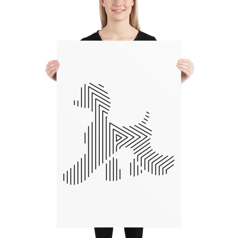 Affiche sur Papier Photo Caniche