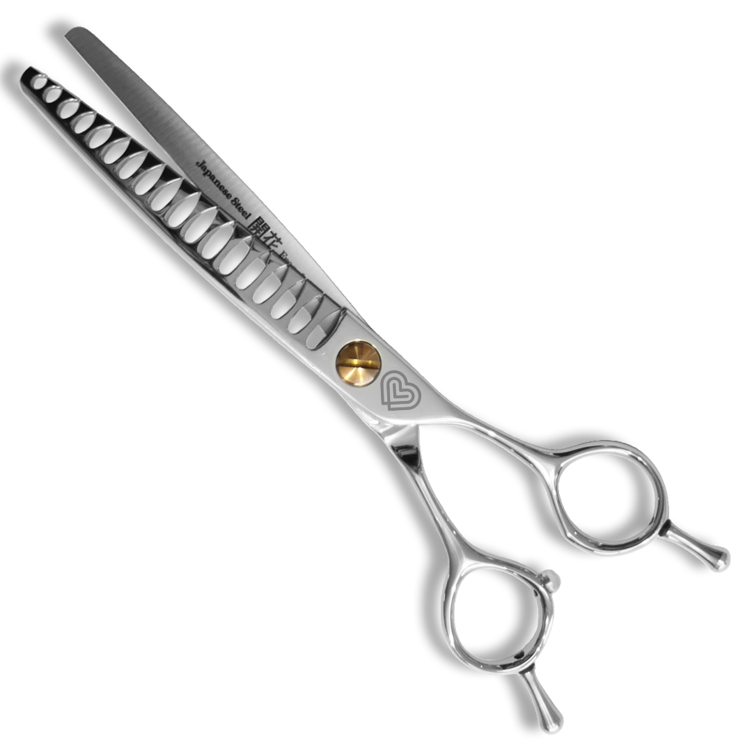 CHENG ☆ Chunkers Courbes 18 dents / 18cm ☆ Ciseaux Bloom