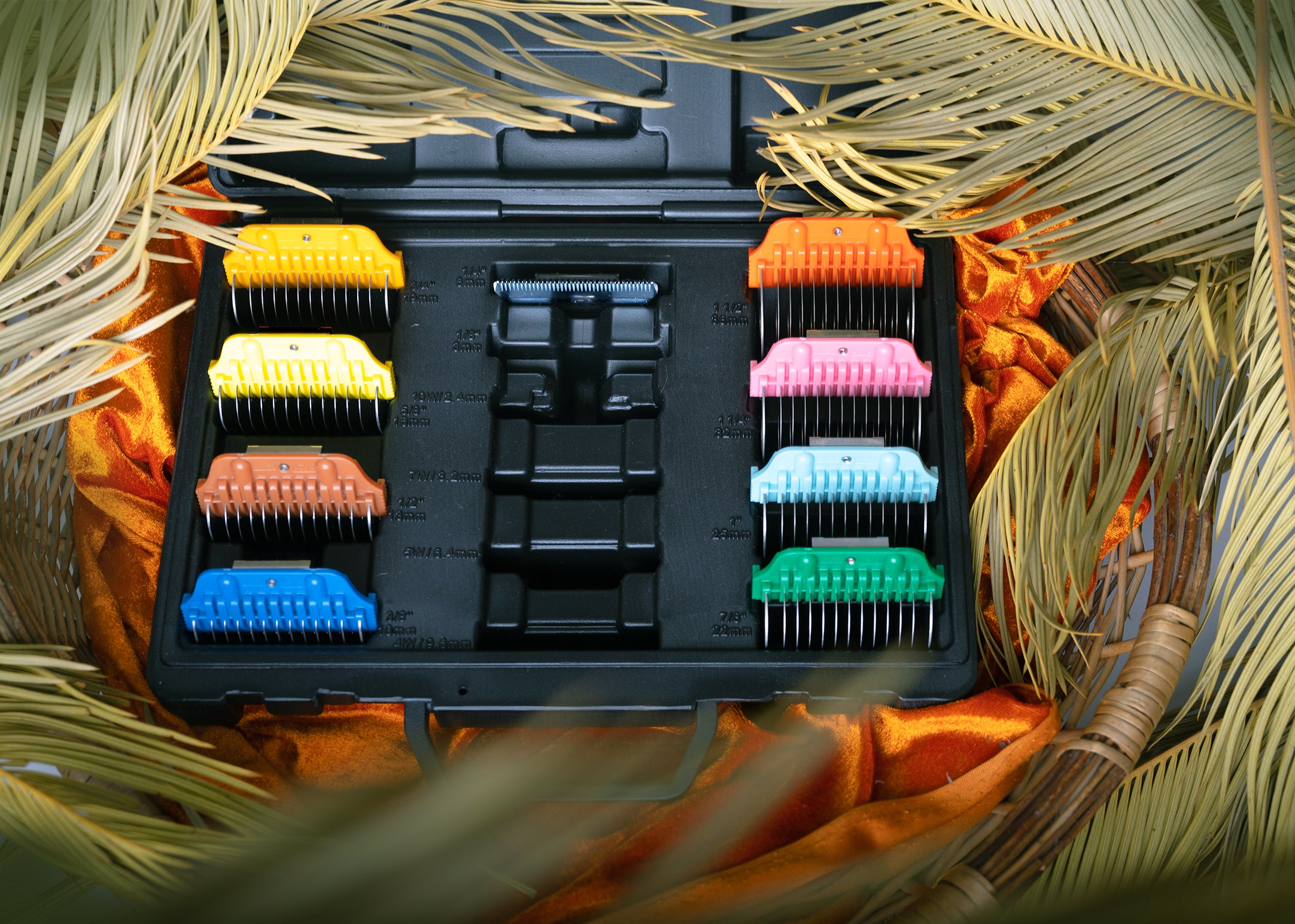Kit Surpeignes Ultra Larges - 8 Contre peignes + #30W Tête de Coupe Extra Large dans Coffret Portable