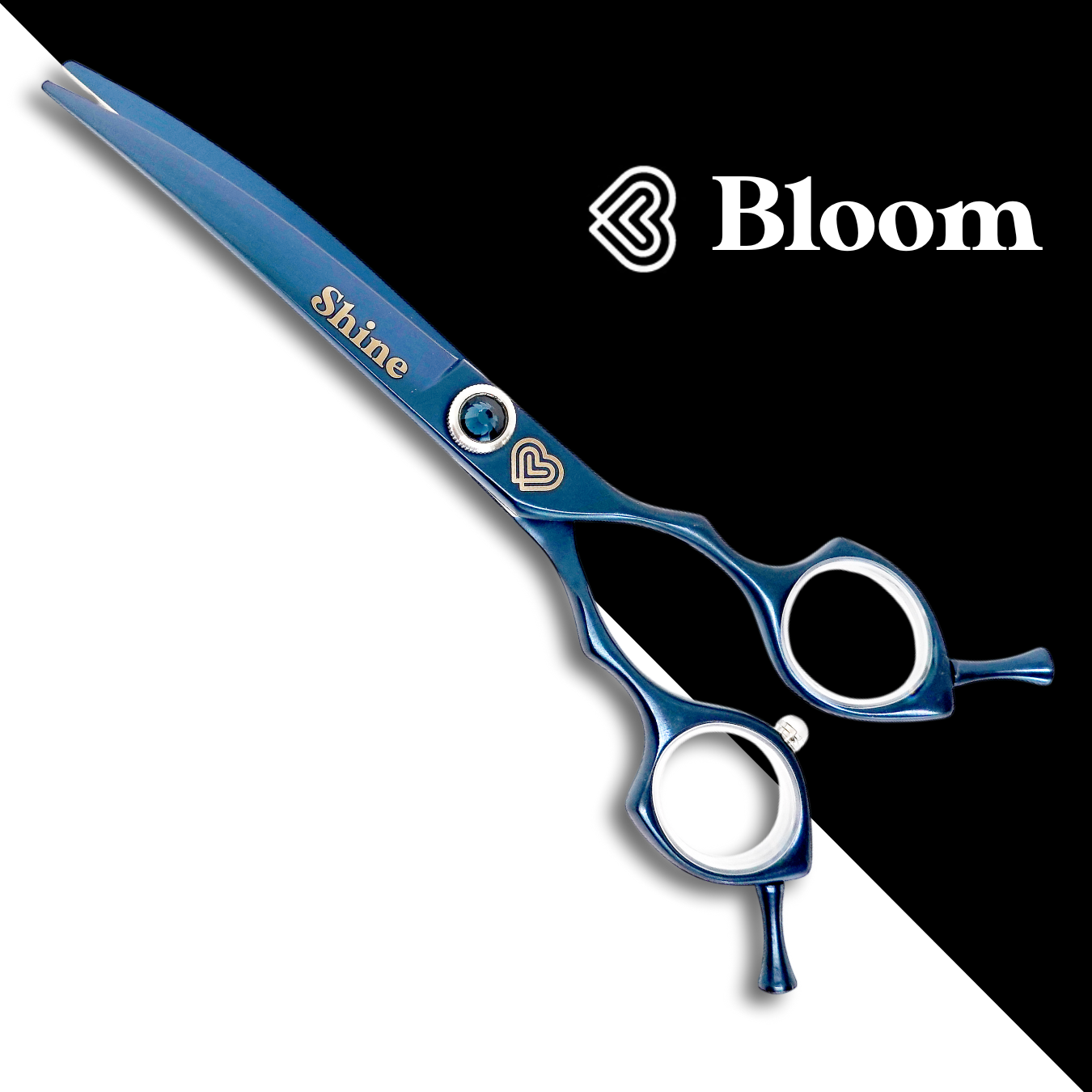 SHINE  ☆ Courbes pour coupes Asian 17cm 40° ☆ Ciseaux Bloom