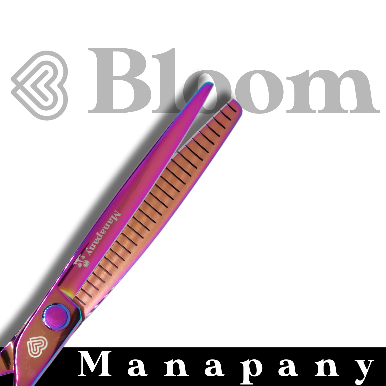 MANAPANY ☆ Chunkers 26 dents / 19cm ☆ Ciseaux Bloom Edition "Aurore Boréale"