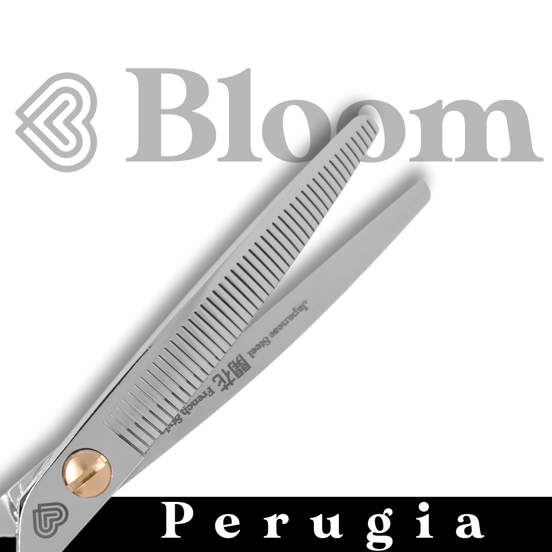 PERUGIA ☆ Fluffers Courbes 46 dents / 18cm ☆ Ciseaux Bloom