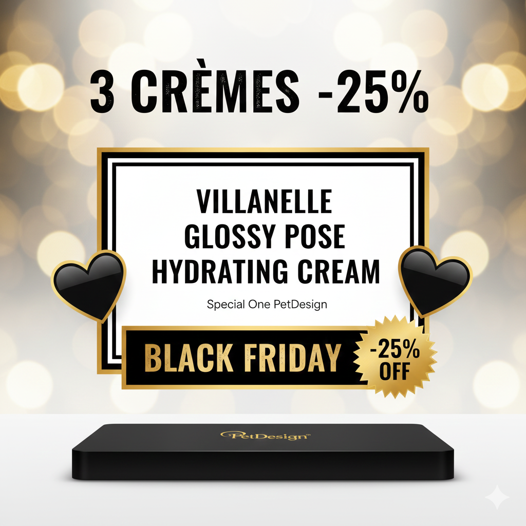 3 crèmes -25% : VILLANELLE + GLOSSY POSE + HYDRATING CREAM 🖤 BLACK FRIDAY 🖤
