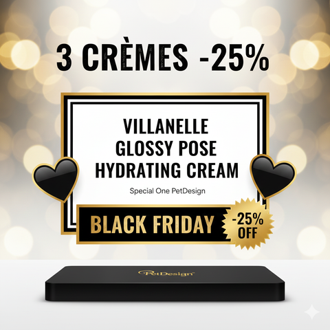 3 crèmes -25% : VILLANELLE + GLOSSY POSE + HYDRATING CREAM 🖤 BLACK FRIDAY 🖤
