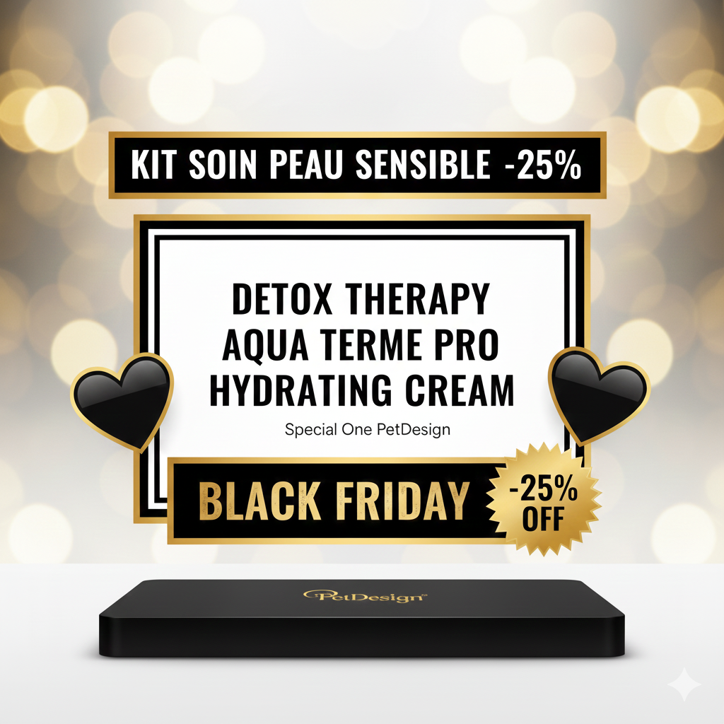 KIT SOIN PEAU SENSIBLE -25% : DETOX THERAPY + AQUA TERME PRO + HYDRATING CREAM 🖤 BLACK FRIDAY 🖤