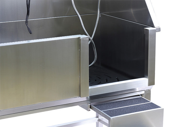 Baignoire inox de toilettage Phoenix Universal : intérieur de la cuve inox