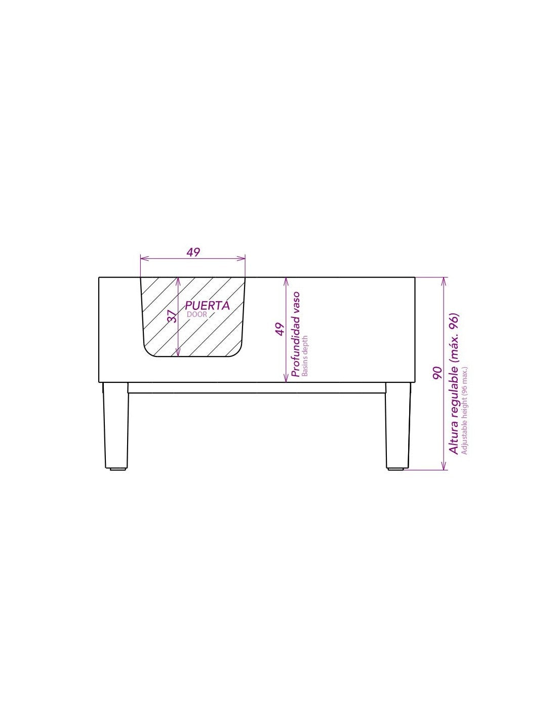 Baignoire PVC Glenbath (pieds fixes) – photo 7