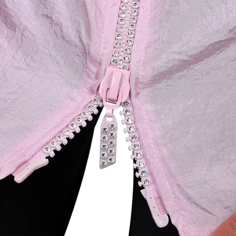 Blouse de toilettage Aleria rose anti-poils à fermeture éclair photo 3