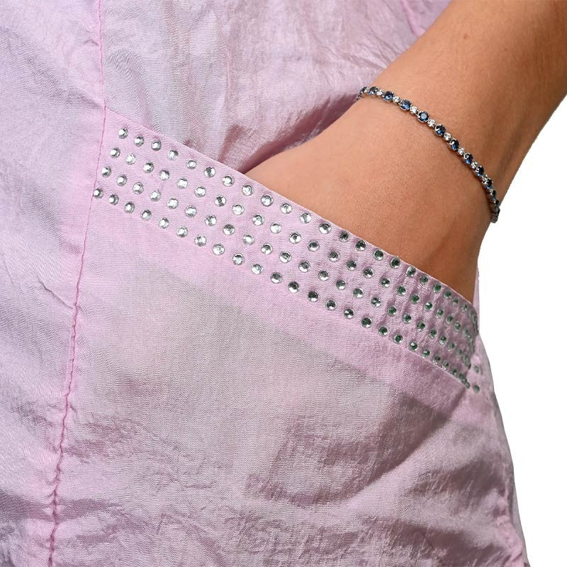Blouse de toilettage Aleria rose anti-poils à fermeture éclair photo 4