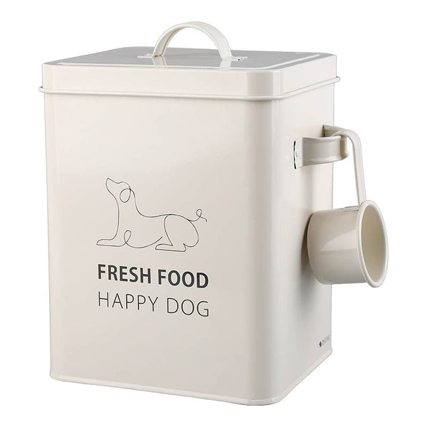 Boîte à croquettes métallique Ibáñez Tinpet 6 L avec pelle