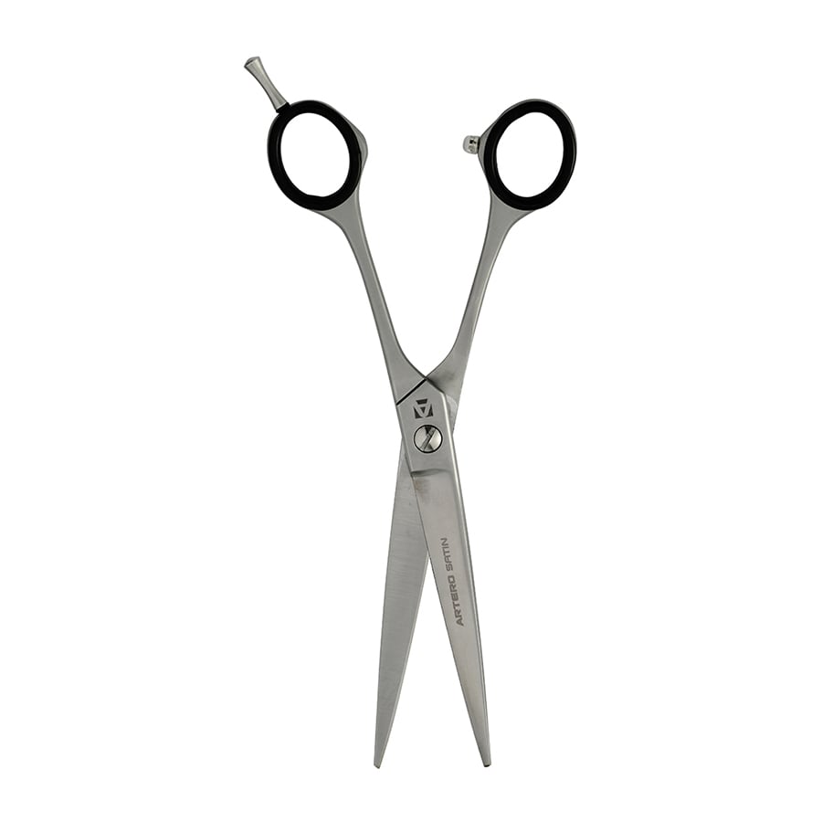 Ciseaux courbes microdentés Artero Satin Curvy : ciseaux vue verticale