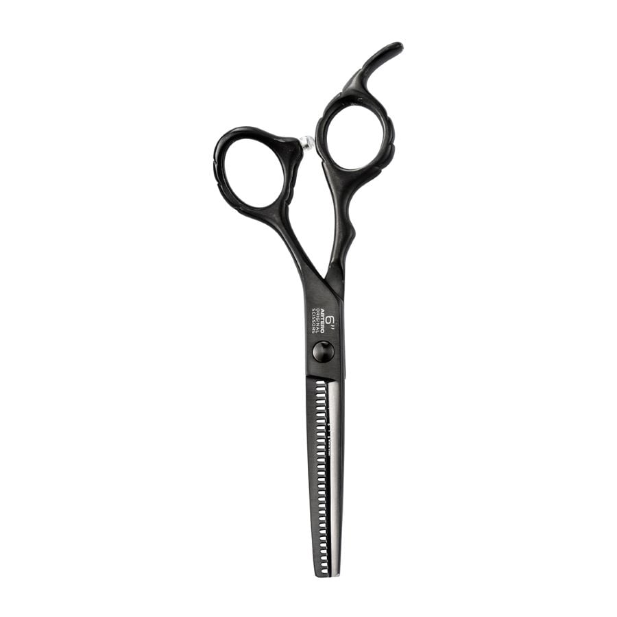 Ciseaux sculpteurs Artero One Dark 30 dents : ciseaux noirs vue verticale