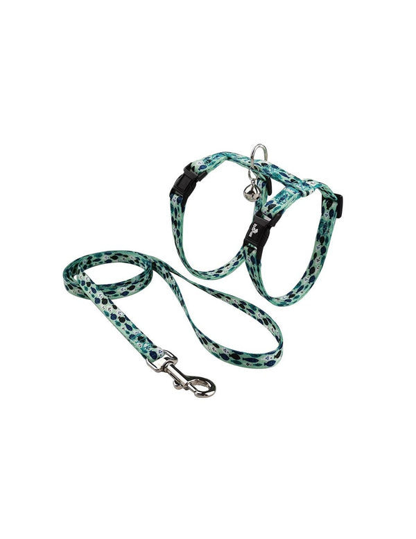 Harnais et laisse pour chat Fish vert 1 x 20-35 cm