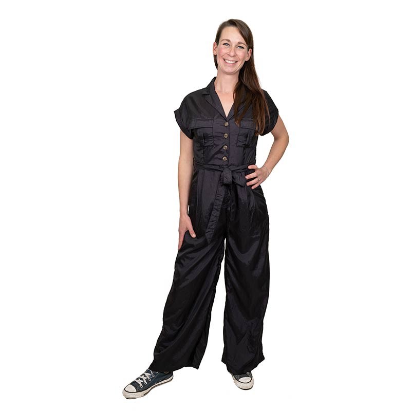 Combinaison de toilettage Favona noire anti-poils
